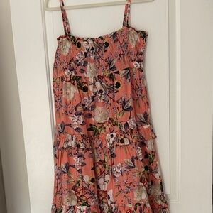 Peach Floral INC midi Sundress